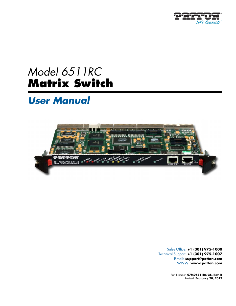 Patton electronic 6511RC User Manual | 104 pages