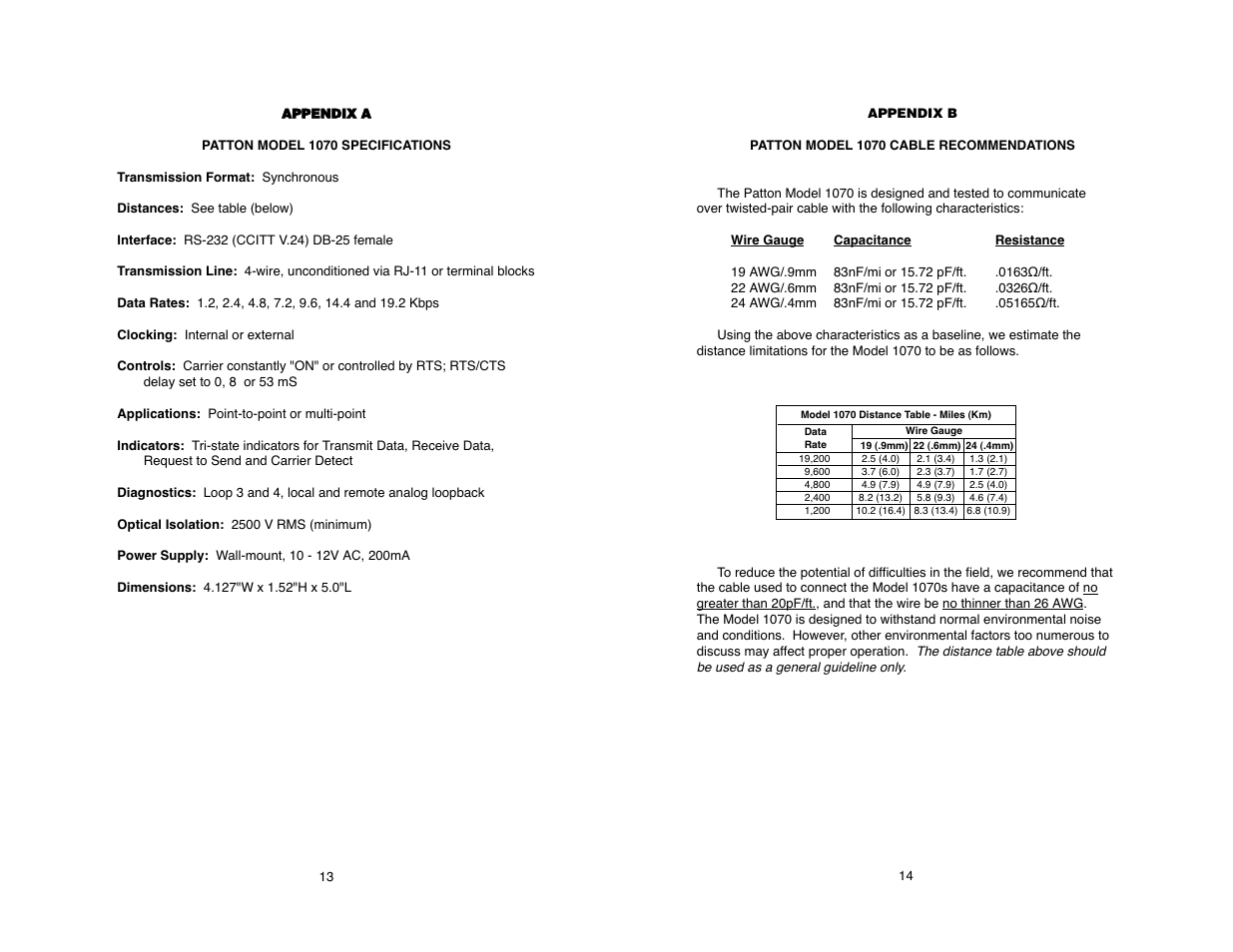 Patton electronic 1070 User Manual | Page 14 / 20