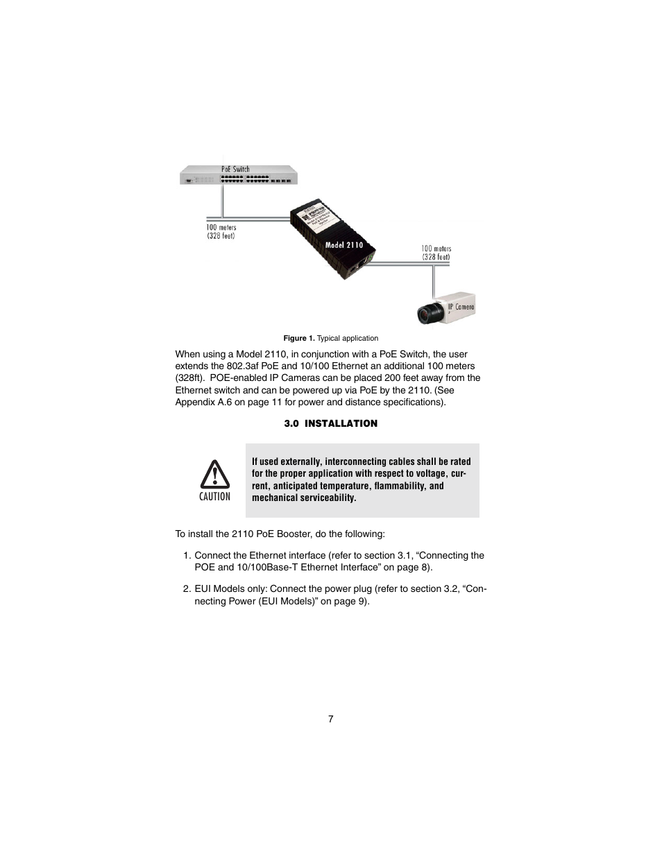 0 installation, Installation | Patton electronic CopperLink Ethernet Booster 2110 User Manual | Page 7 / 12