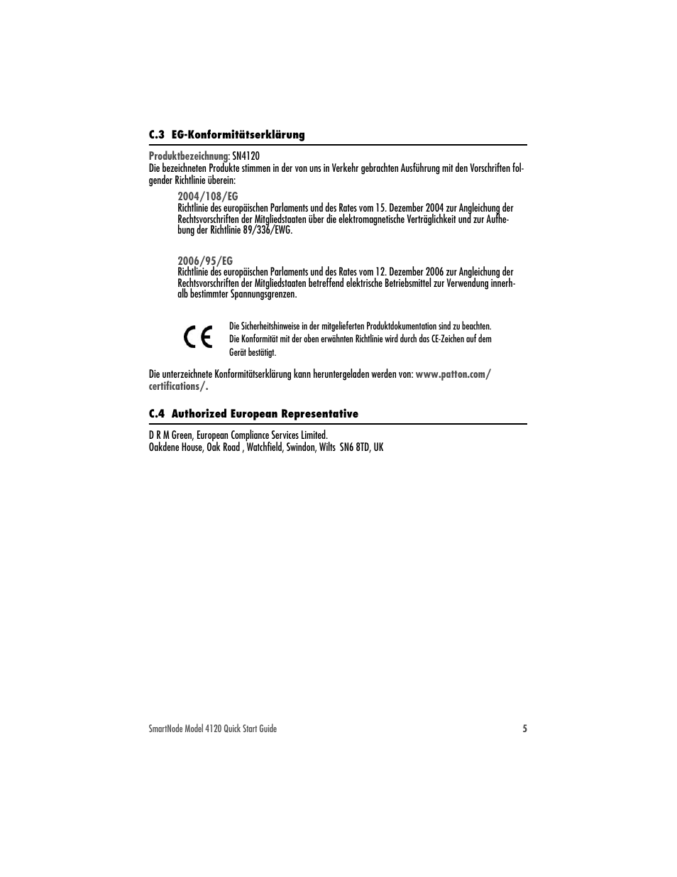 Patton electronic SMARTNODE 4120 User Manual | Page 5 / 8