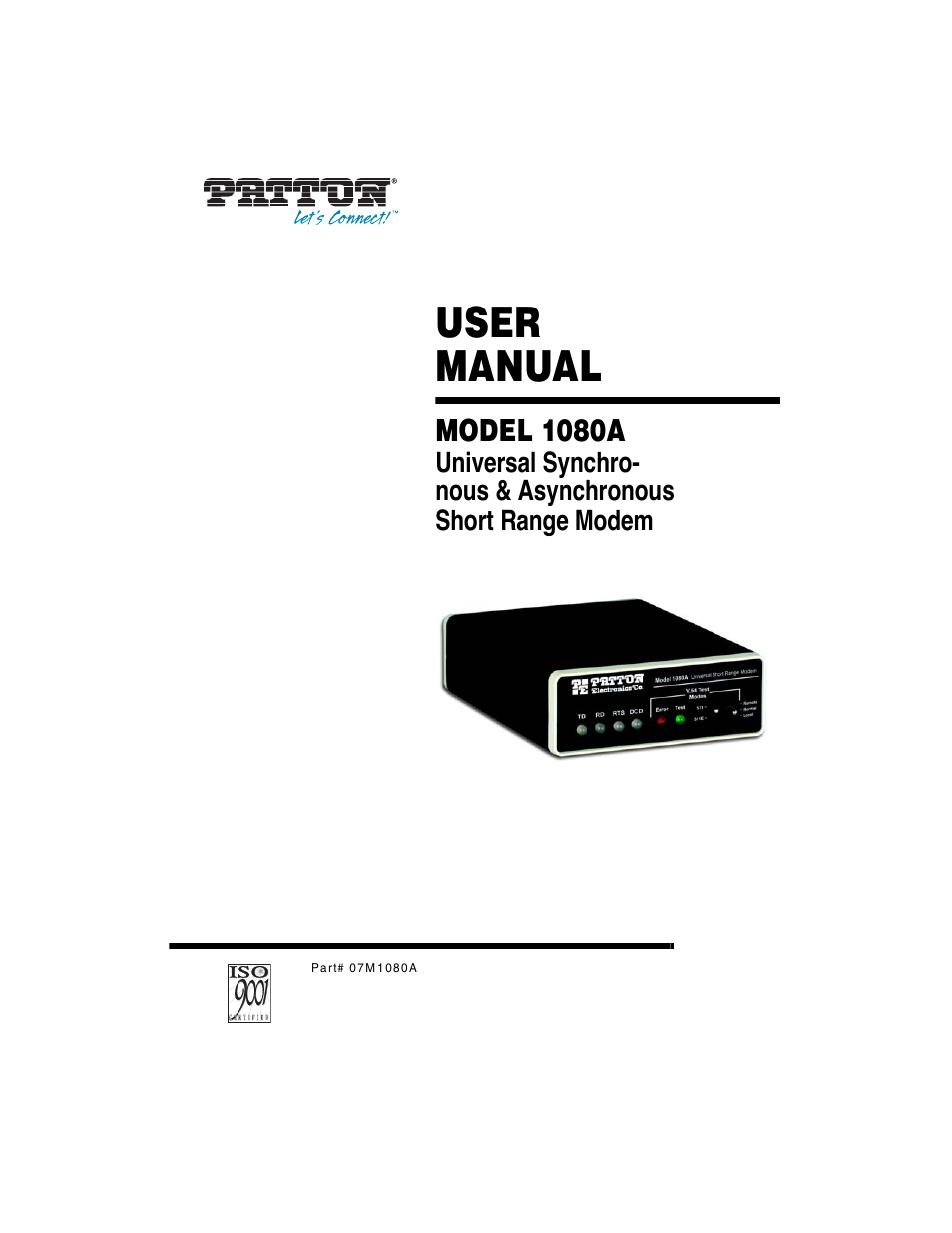 Patton electronic 1080A-64 User Manual | 32 pages