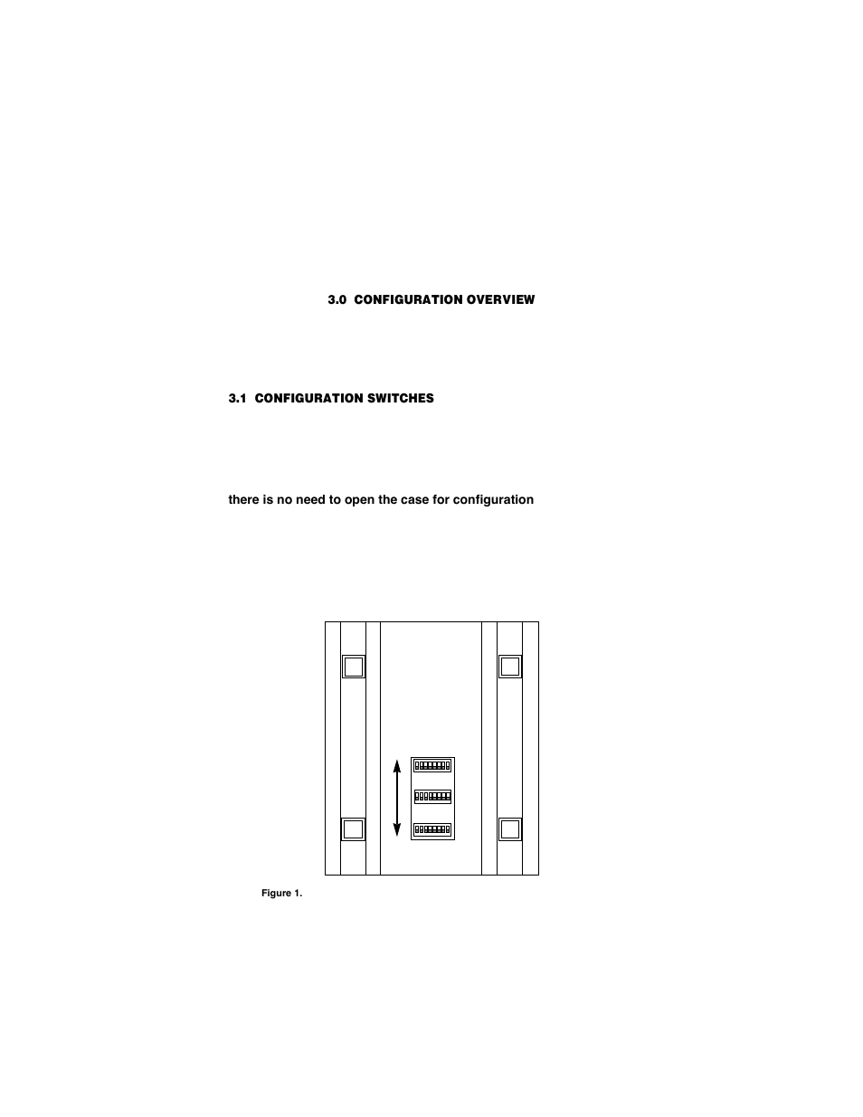 0 configuration overview, 1 configuration switches, Configuration overview | Configuration switches, Front rear s1 s2 s3 | Patton electronic 1080A-64 User Manual | Page 7 / 32