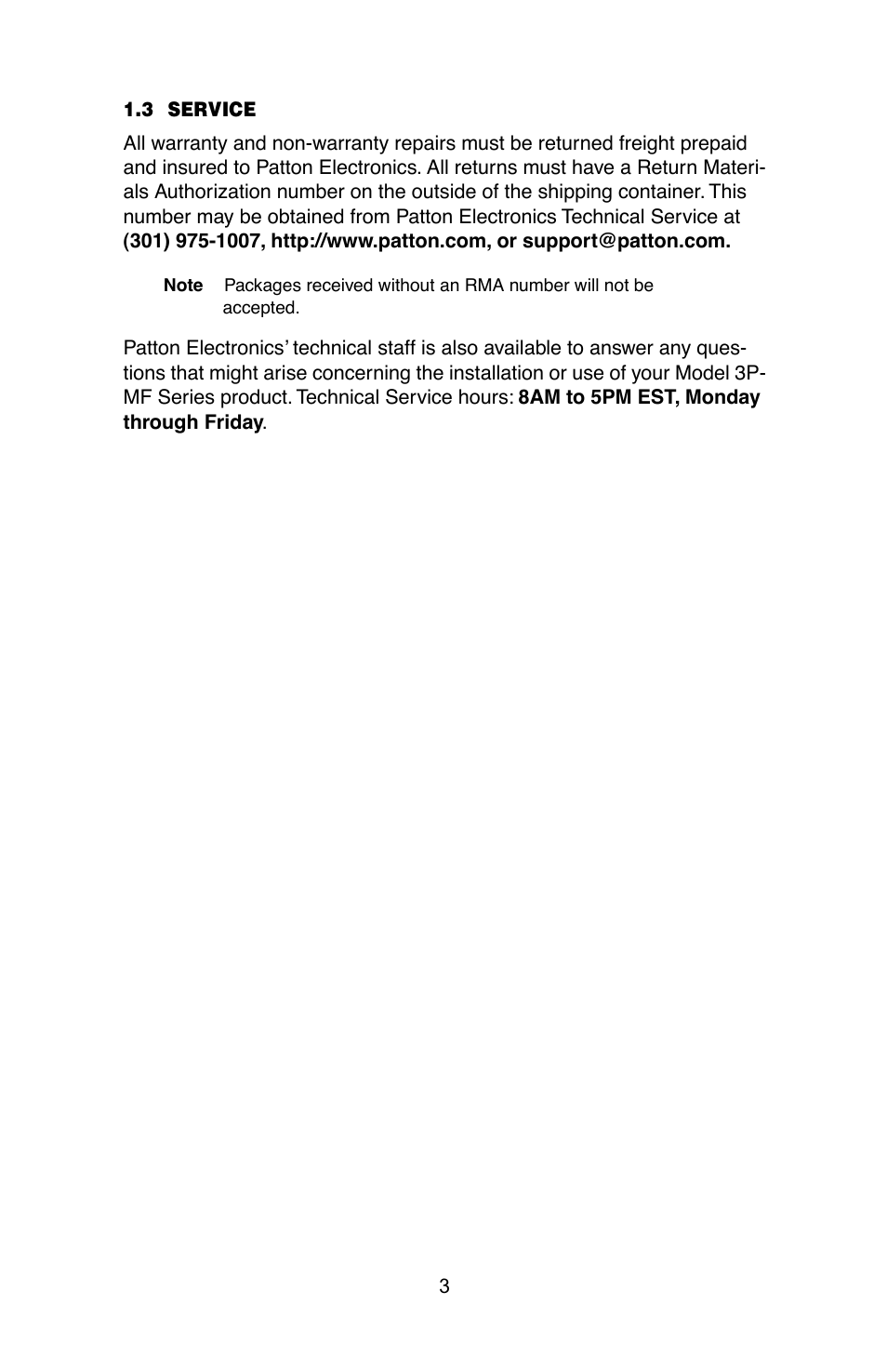 Patton electronic 3P-MF9 User Manual | Page 4 / 12