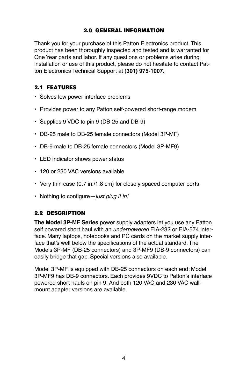 Patton electronic 3P-MF9 User Manual | Page 5 / 12