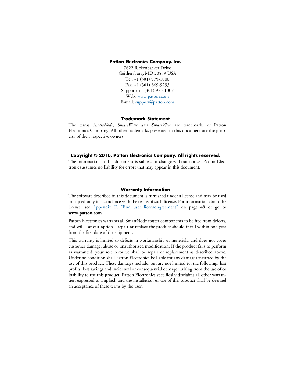 Patton electronic SmartNode 5200 User Manual | Page 2 / 50