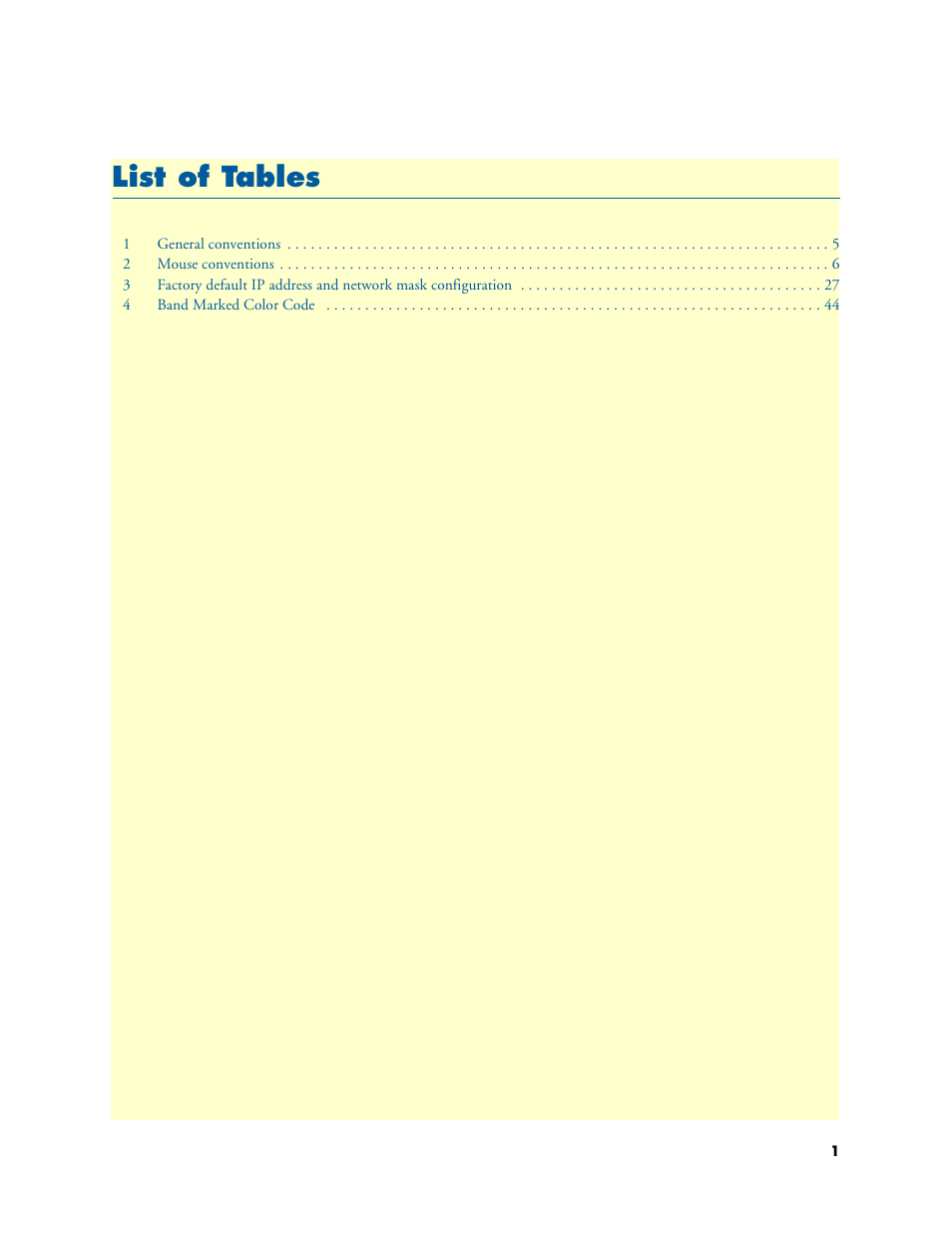 List of tables, Li st of tables | Patton electronic 3224 User Manual | Page 8 / 52
