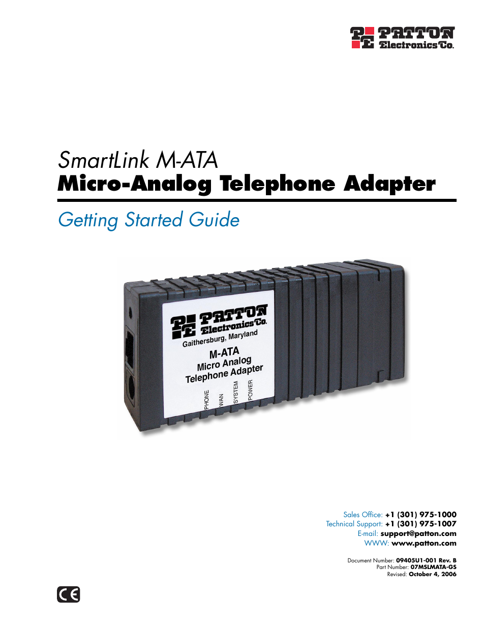 Patton electronic Patton SmartLink M-ATA User Manual | 86 pages