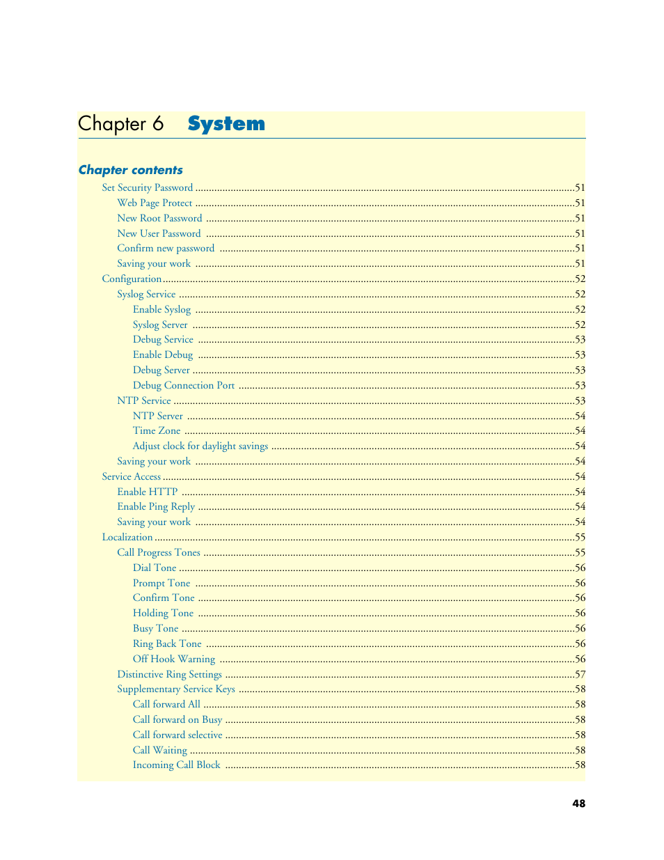 Chapter 6 system, System, Chapter 6 | Patton electronic Patton SmartLink M-ATA User Manual | Page 48 / 86