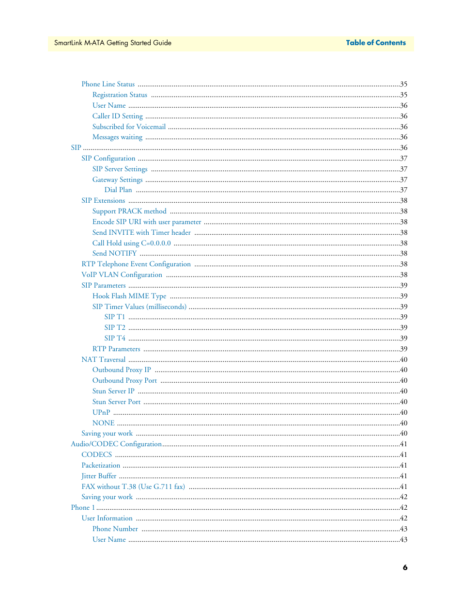 Patton electronic Patton SmartLink M-ATA User Manual | Page 6 / 86