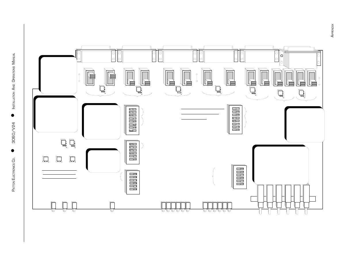 Port enabled = green, Master port 3 port 4 port 5 port 6, Port 2 port 1 | Master port 1 port 2 port 3 port 4, Port 1, Clock fall back, Port 5, Port 6, Dce d t e | Patton electronic 3060/V24 User Manual | Page 21 / 22