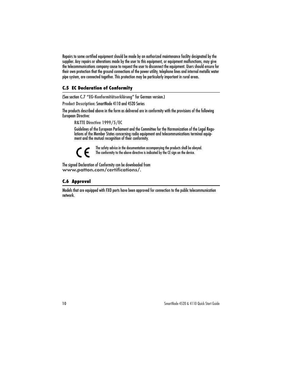 Patton electronic 4520 User Manual | Page 10 / 12