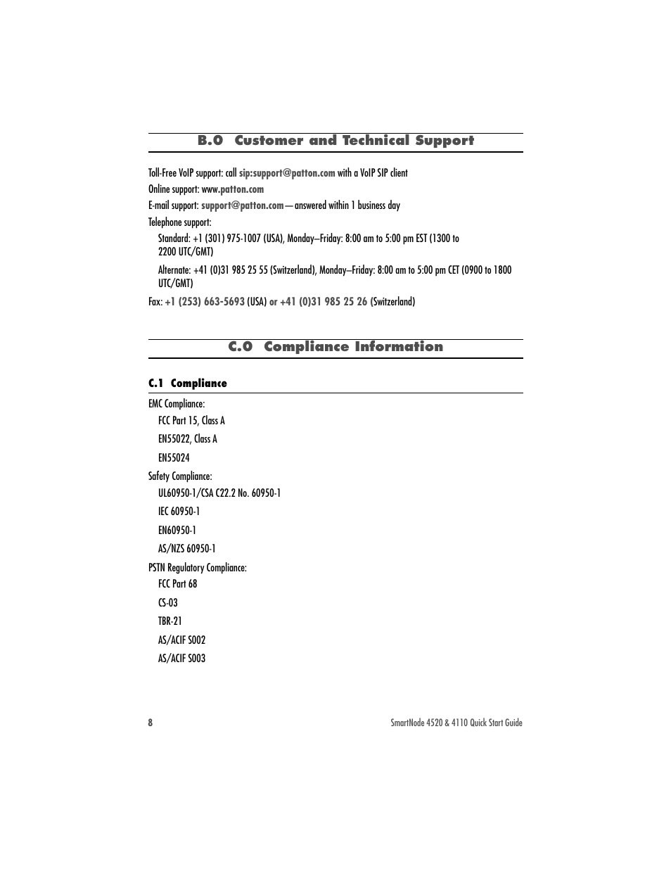 Patton electronic 4520 User Manual | Page 8 / 12
