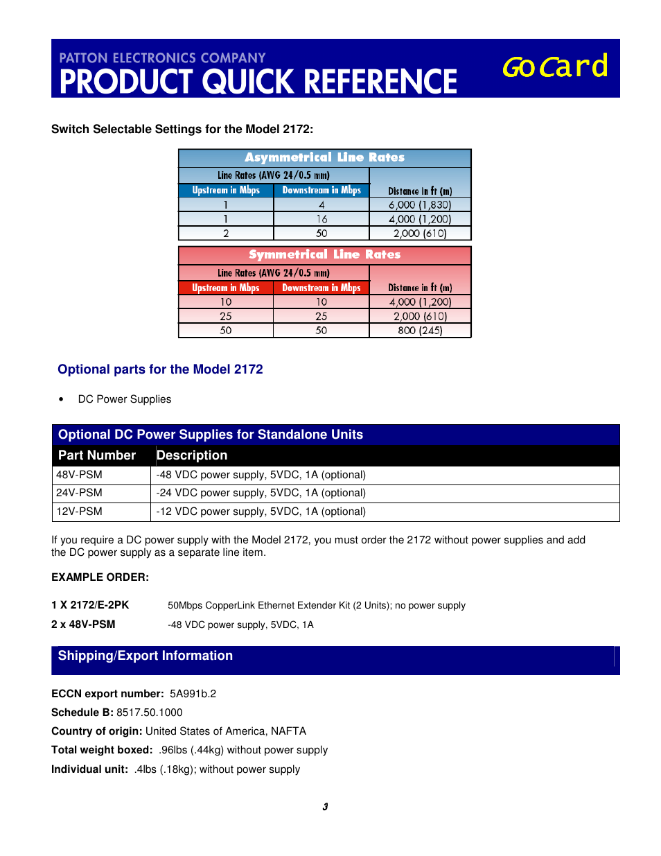 Patton electronic 2172 User Manual | Page 3 / 5