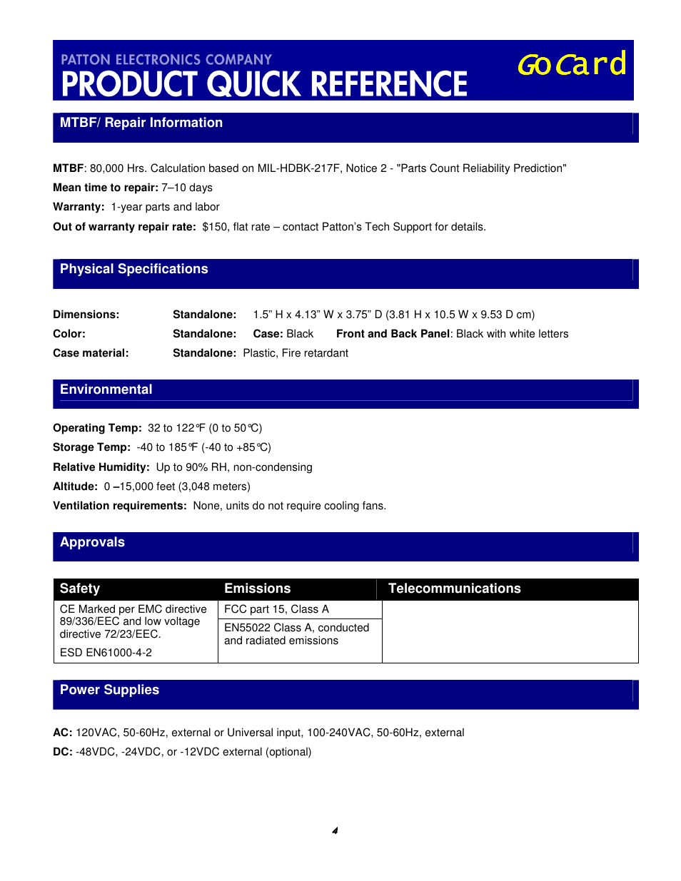 Patton electronic 2172 User Manual | Page 4 / 5