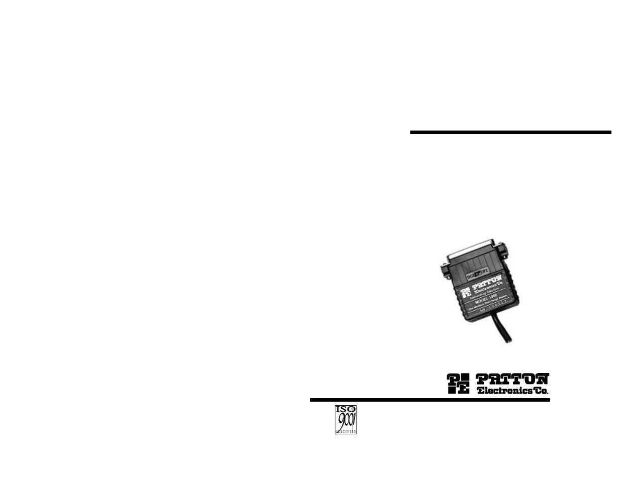 Patton electronic 1000S User Manual | 8 pages