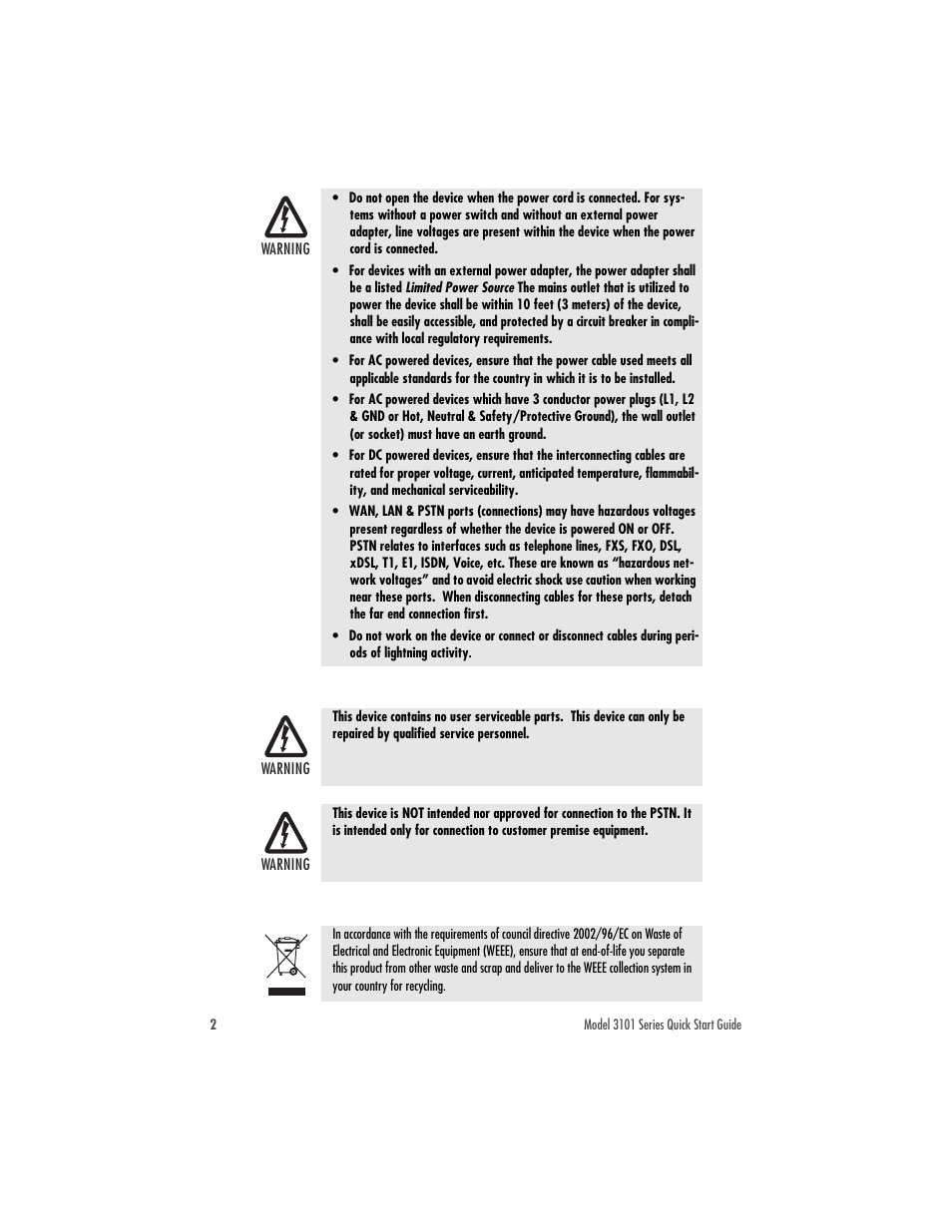 Patton electronic IPROCKETLINK 3101 User Manual | Page 2 / 8