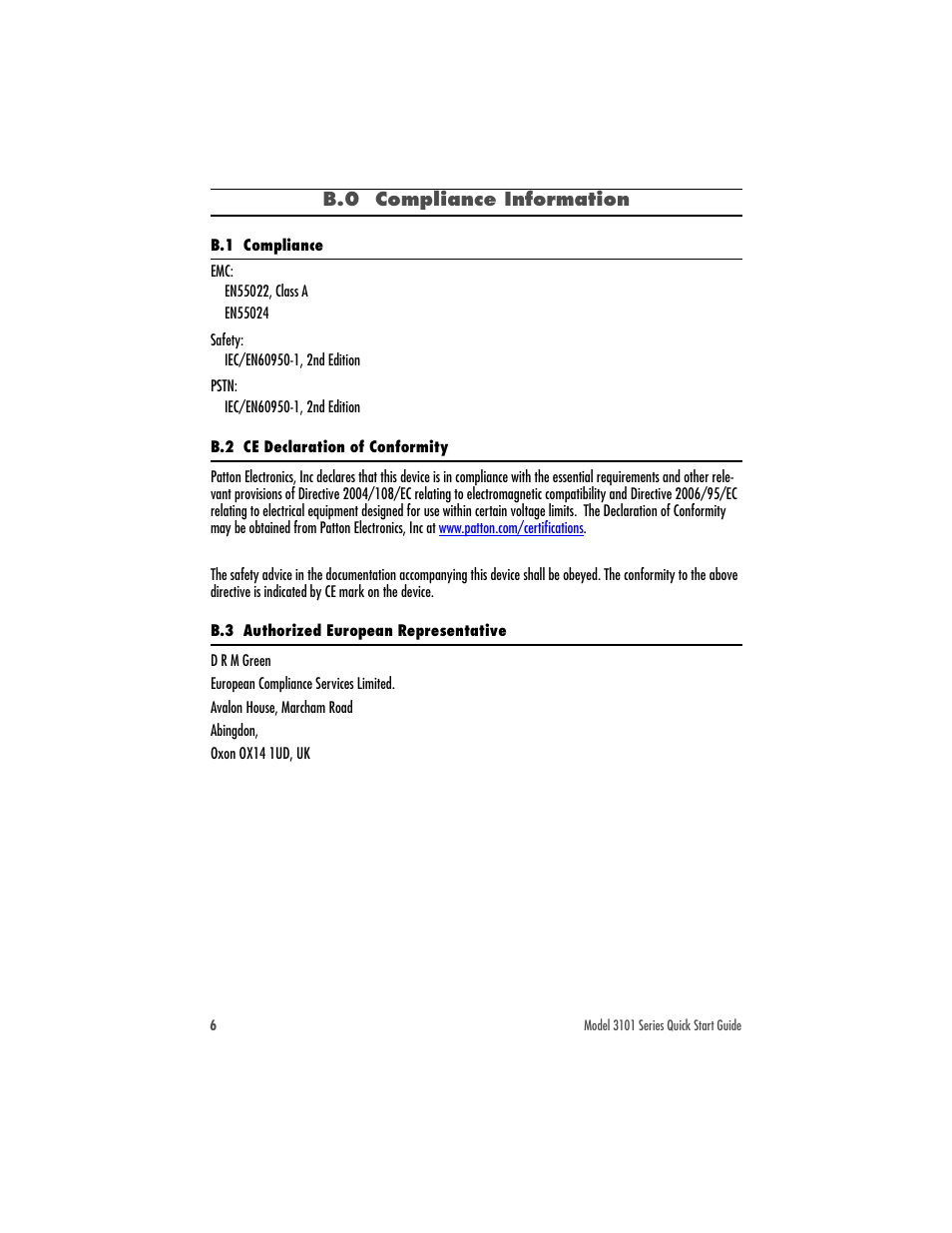 Patton electronic IPROCKETLINK 3101 User Manual | Page 6 / 8