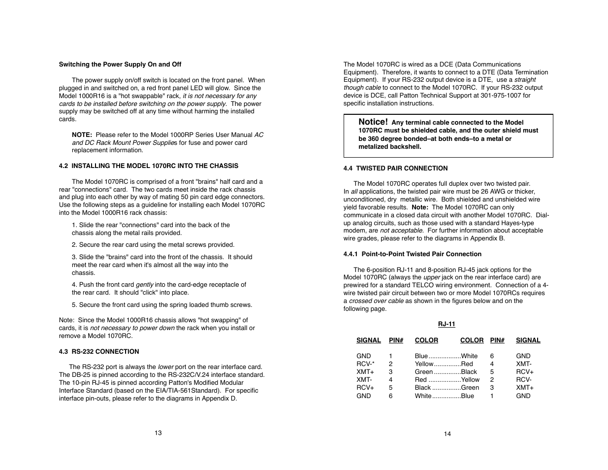 Patton electronic 1070RC User Manual | Page 15 / 28
