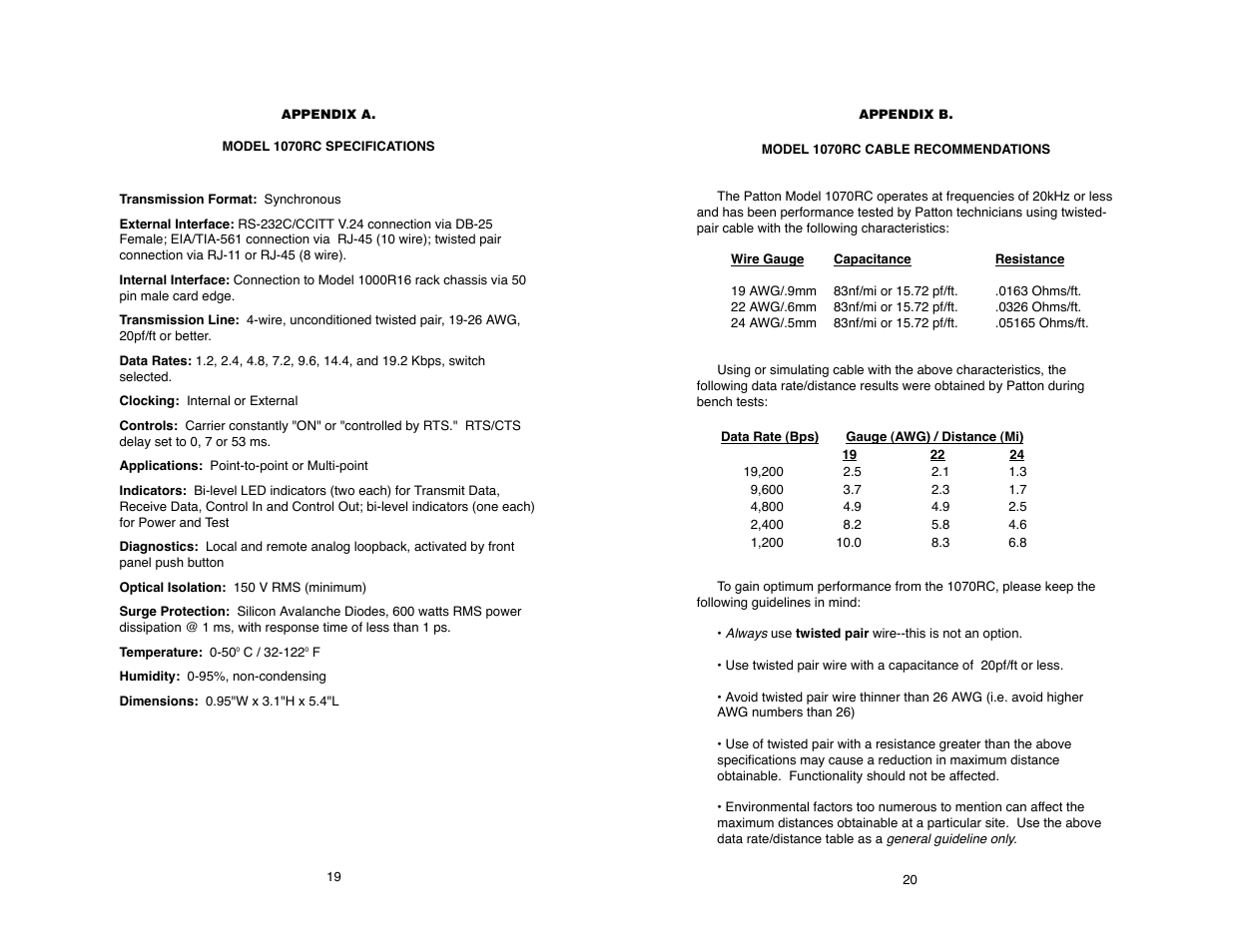 Patton electronic 1070RC User Manual | Page 21 / 28