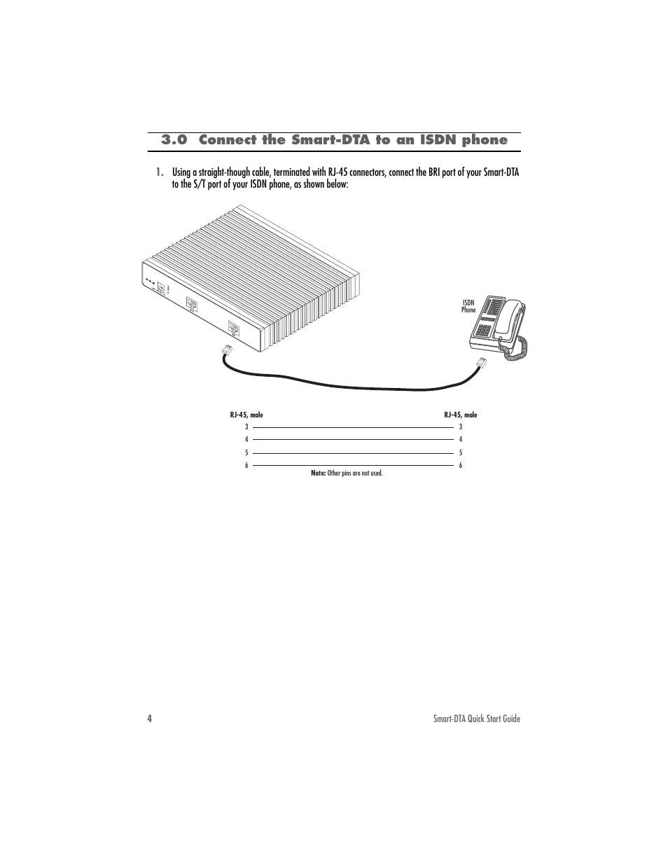 0 connect the smart-dta to an isdn phone | Patton electronic SMART-DTA 07MSDTA-QS User Manual | Page 4 / 12