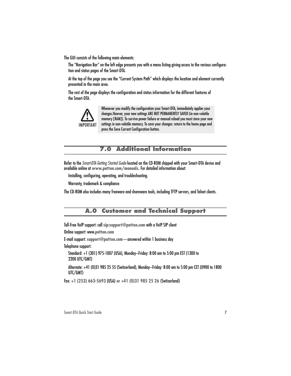 0 additional information | Patton electronic SMART-DTA 07MSDTA-QS User Manual | Page 7 / 12