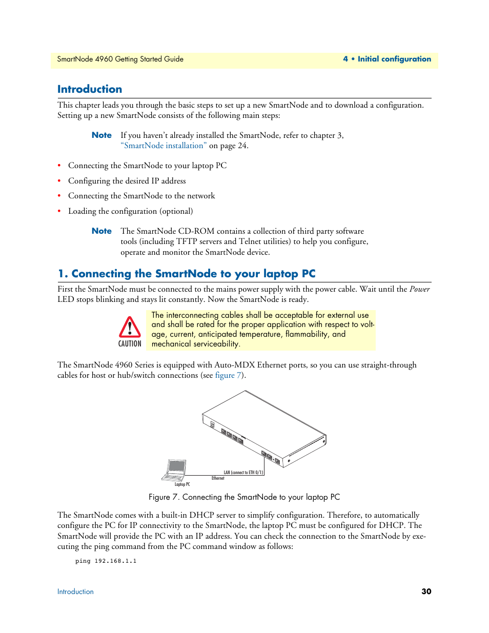 Introduction, Connecting the smartnode to your laptop pc | Patton electronic Patton SmartNode 4960 Series User Manual | Page 29 / 68