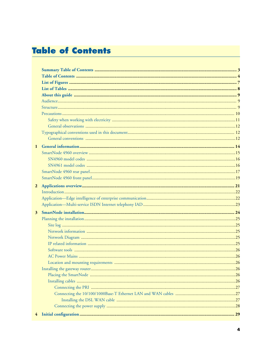 Patton electronic Patton SmartNode 4960 Series User Manual | Page 4 / 68