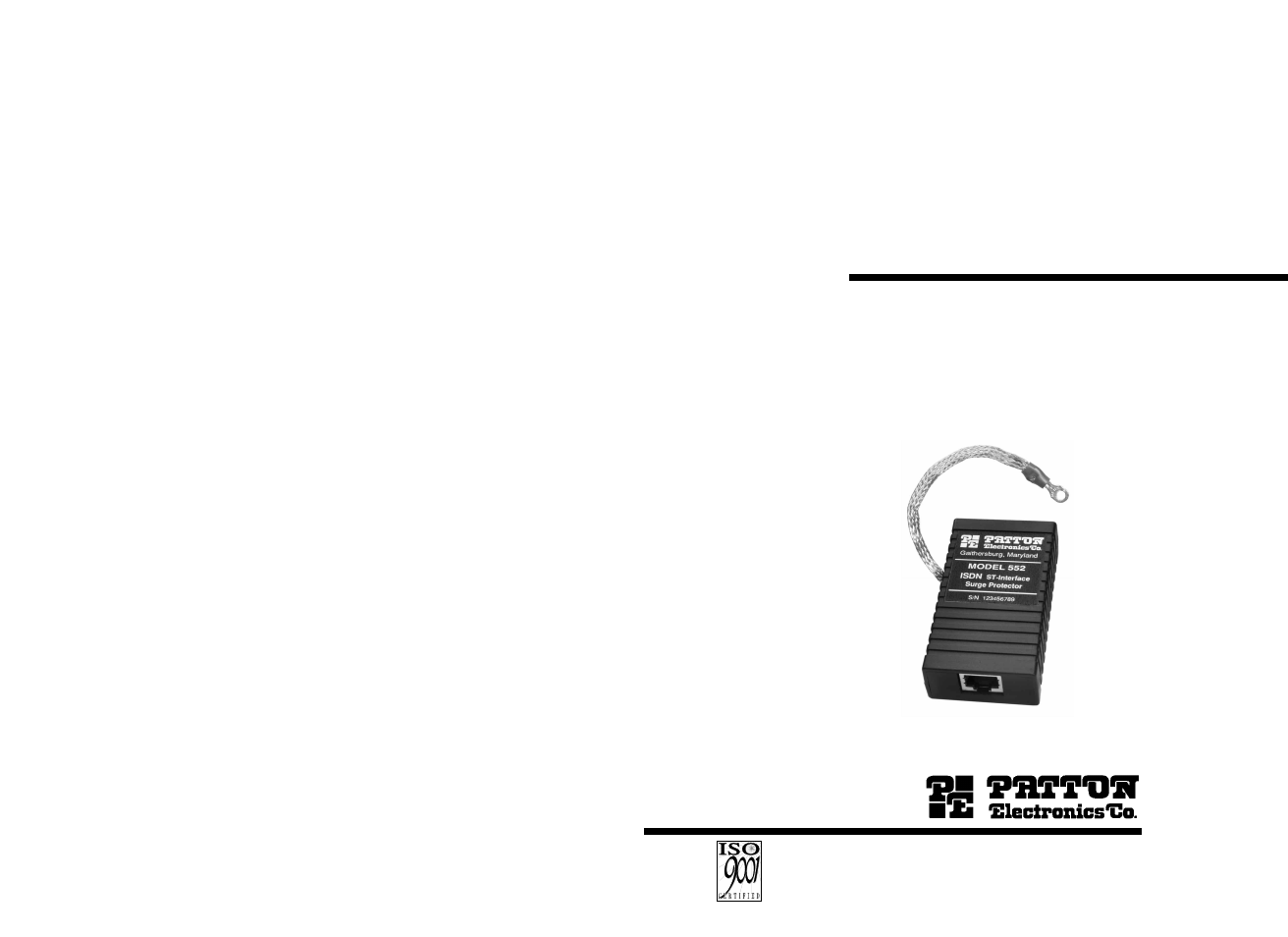 Patton electronic 552 User Manual | 5 pages