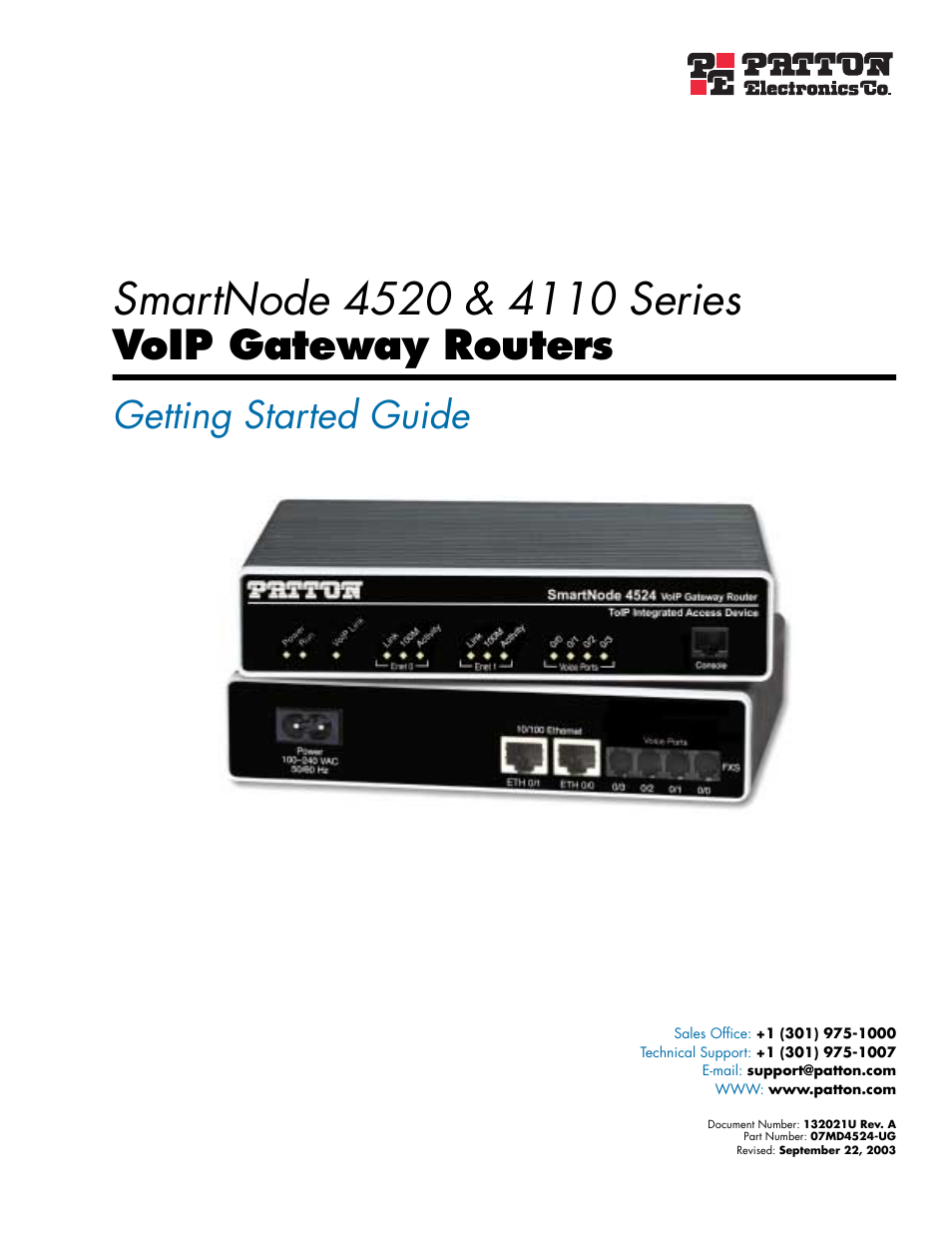 Patton electronic 4110 User Manual | 66 pages