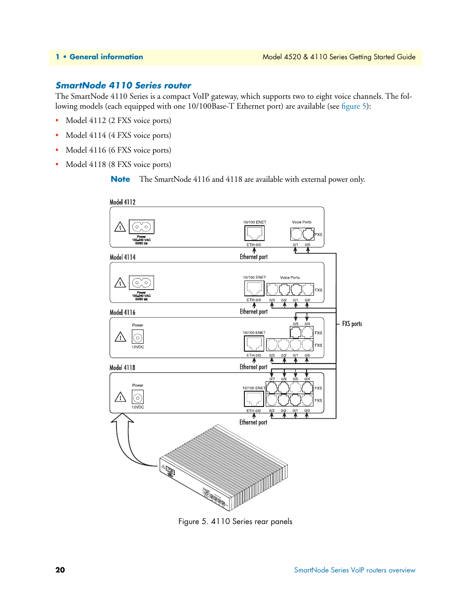 Smartnode 4110 series router | Patton electronic 4110 User Manual | Page 20 / 66