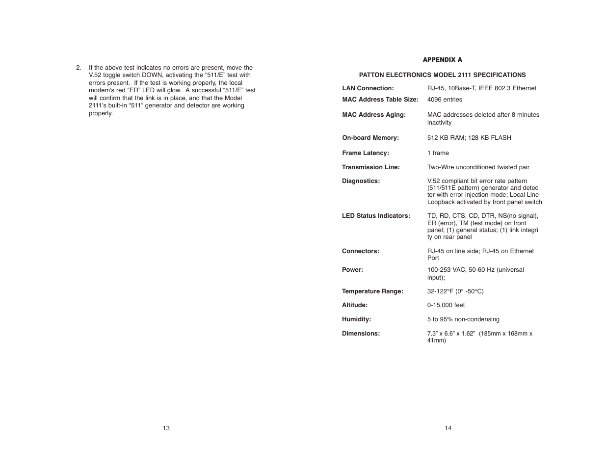 Patton electronic 2111 User Manual | Page 14 / 20