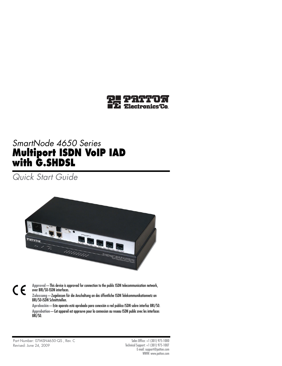 Patton electronic SmartNode 4650 User Manual | 12 pages