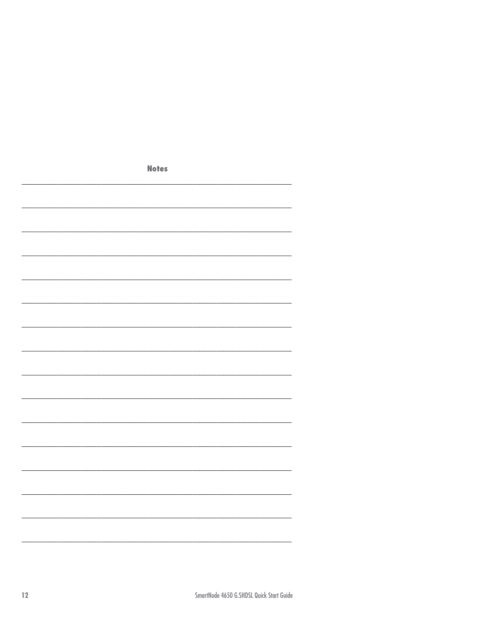 Notes | Patton electronic SmartNode 4650 User Manual | Page 12 / 12