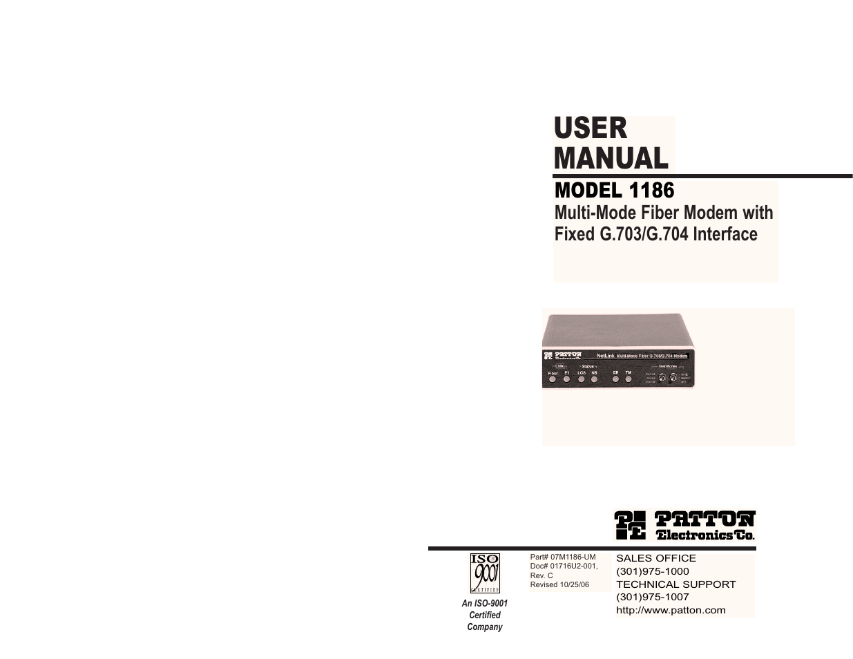 Patton electronic 1186 User Manual | 11 pages