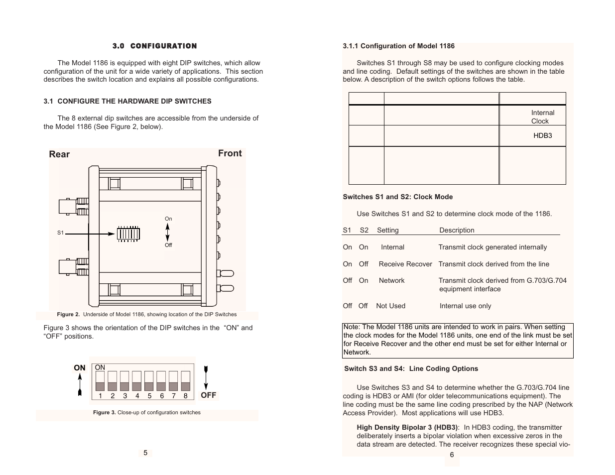 Front rear | Patton electronic 1186 User Manual | Page 4 / 11