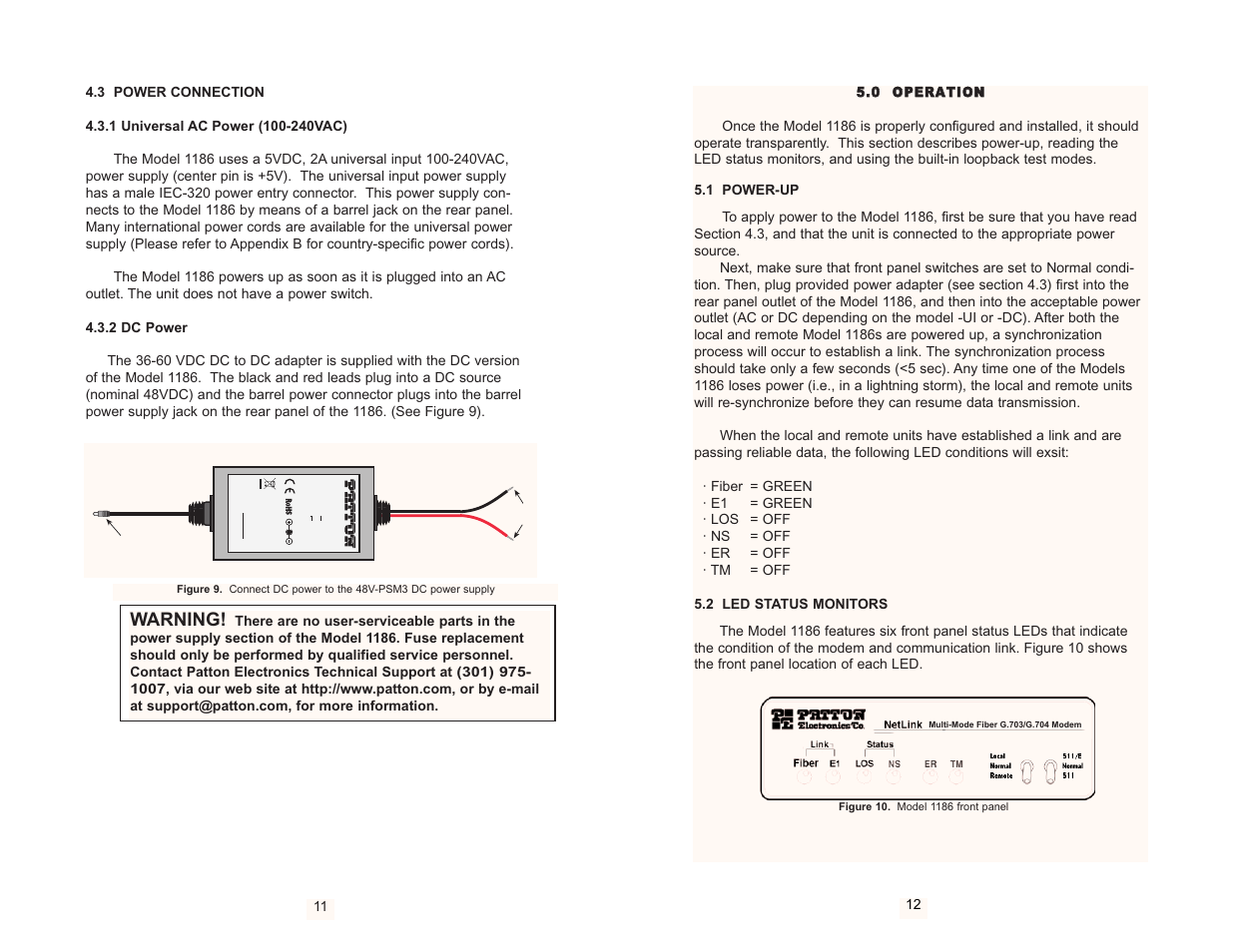 Warning, Made in china by sunny | Patton electronic 1186 User Manual | Page 7 / 11