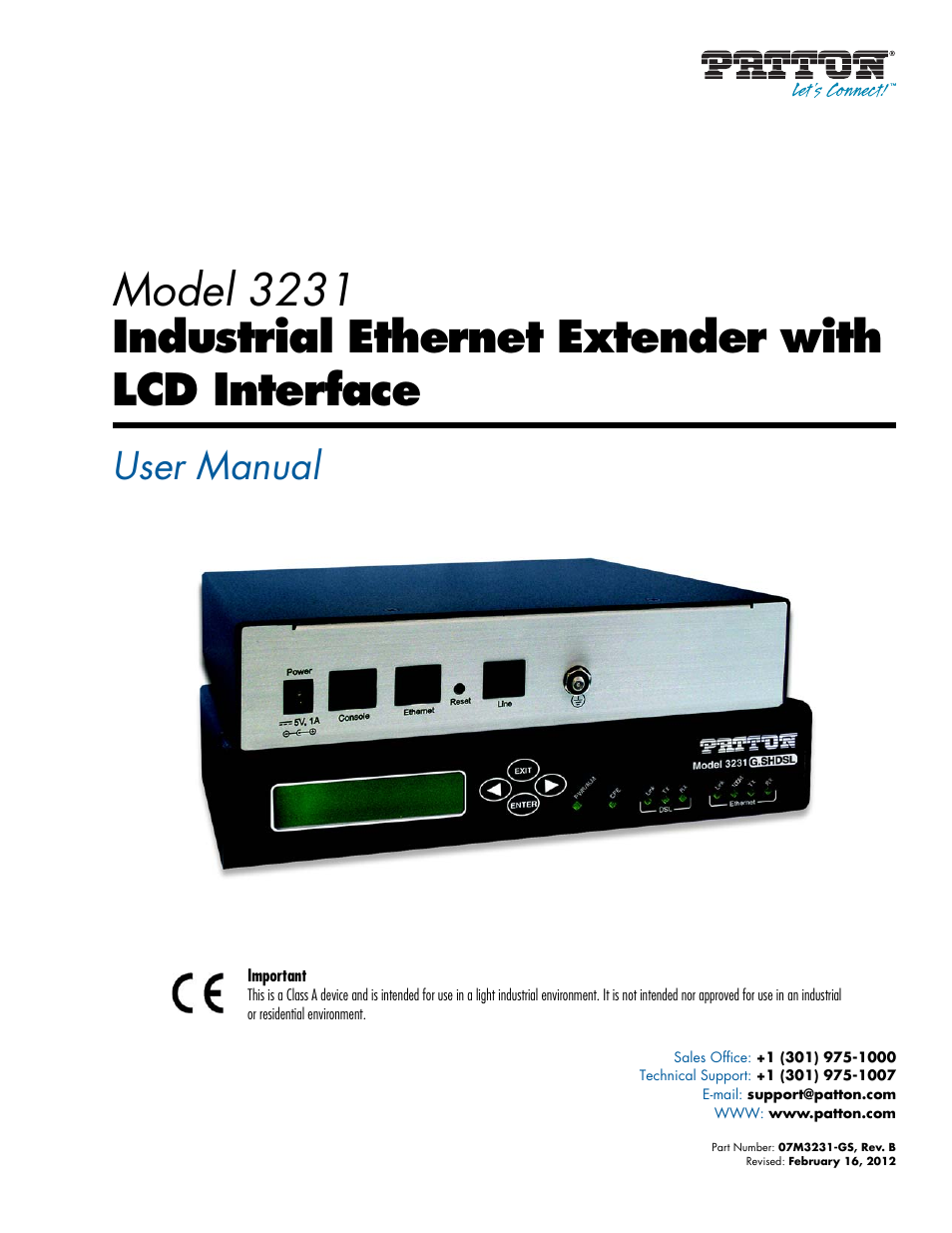 Patton electronic 3231 User Manual | 58 pages