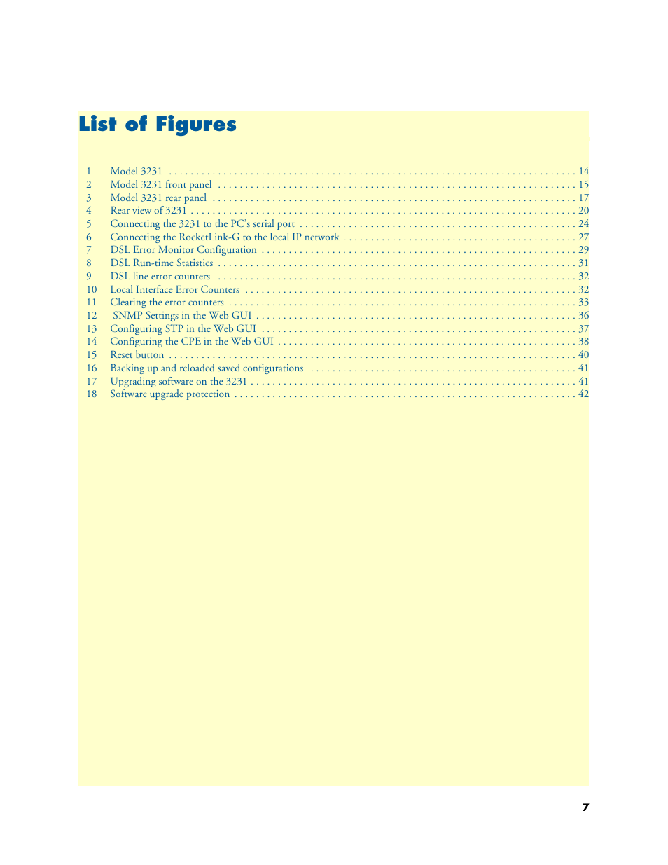 List of figures, Li st of figures | Patton electronic 3231 User Manual | Page 7 / 58
