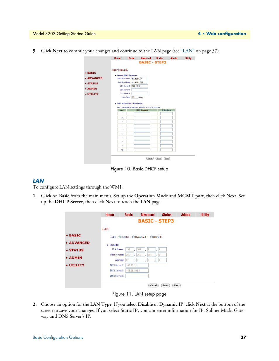Basic dhcp setup | Patton electronic RocketLink 3202 User Manual | Page 37 / 107