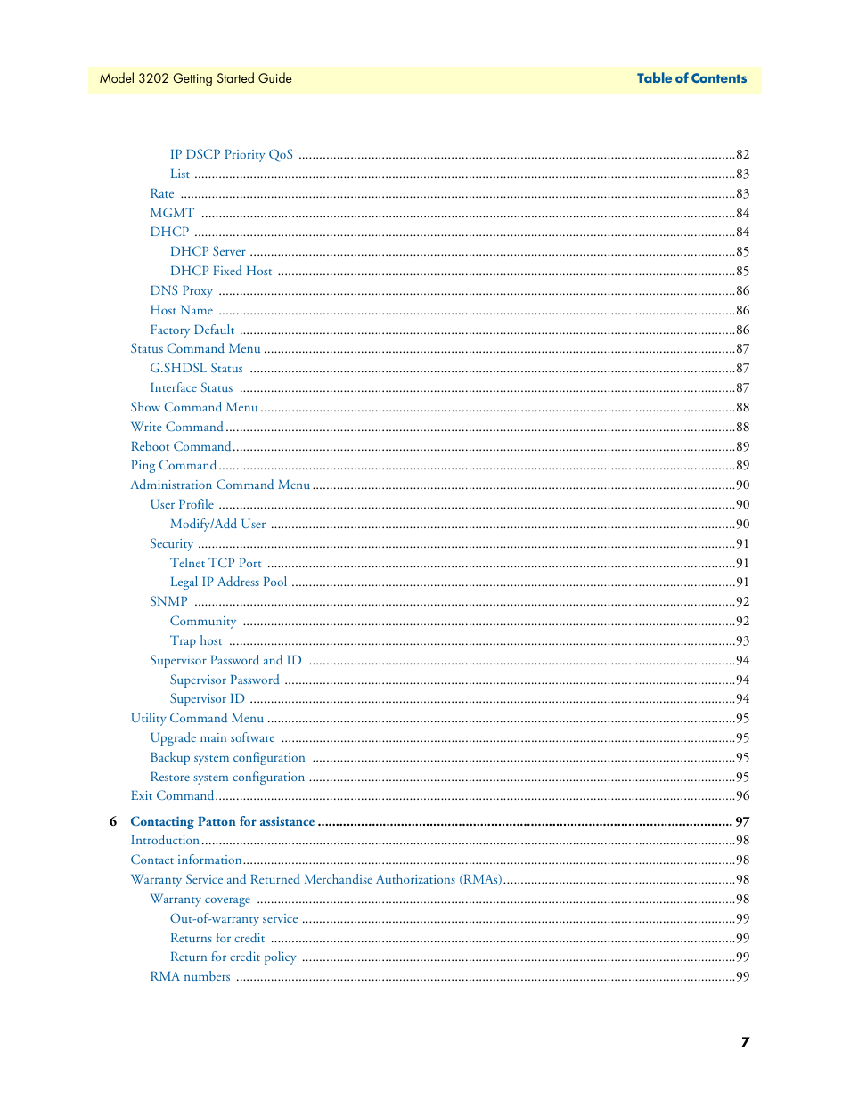 Patton electronic RocketLink 3202 User Manual | Page 7 / 107