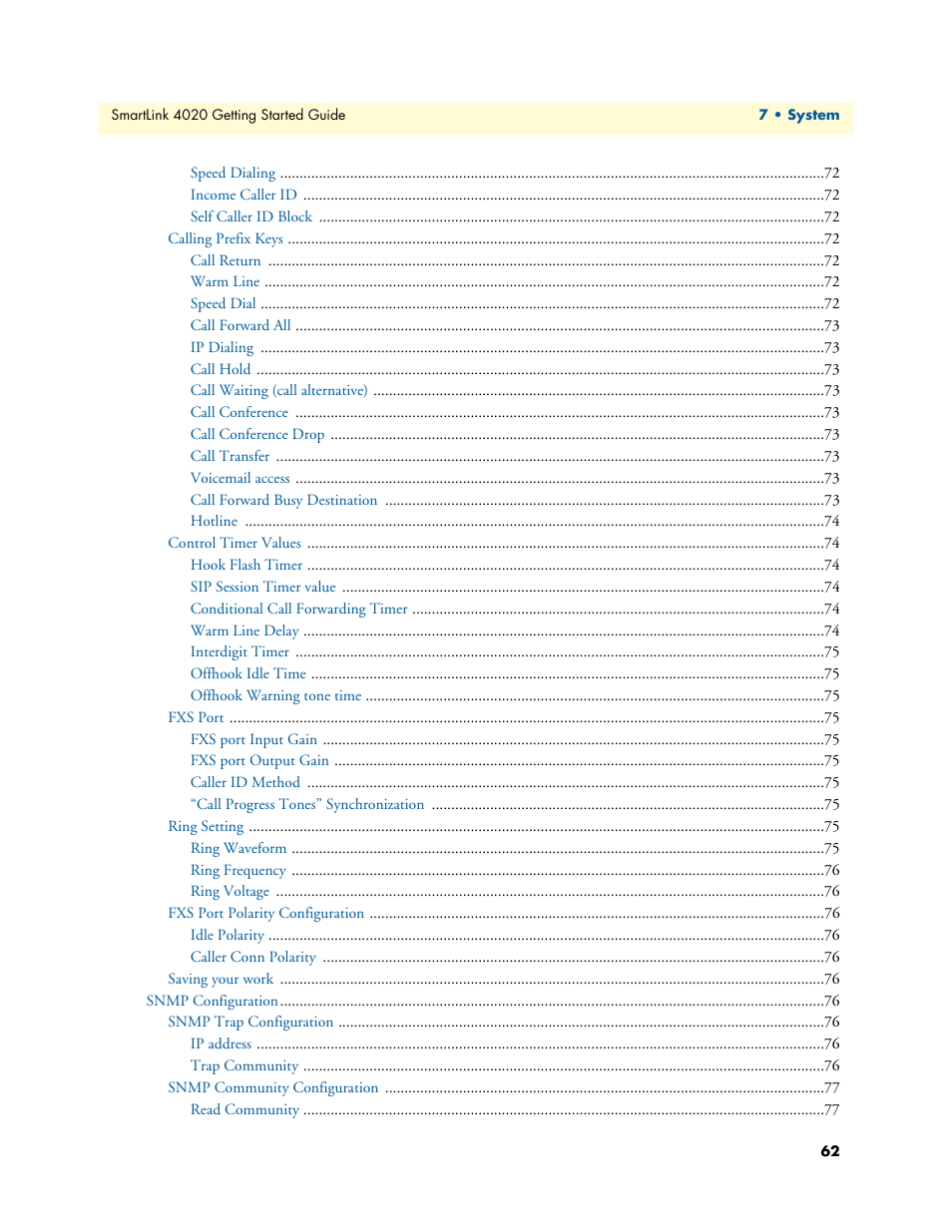 Patton electronic 4020 Series User Manual | Page 62 / 97