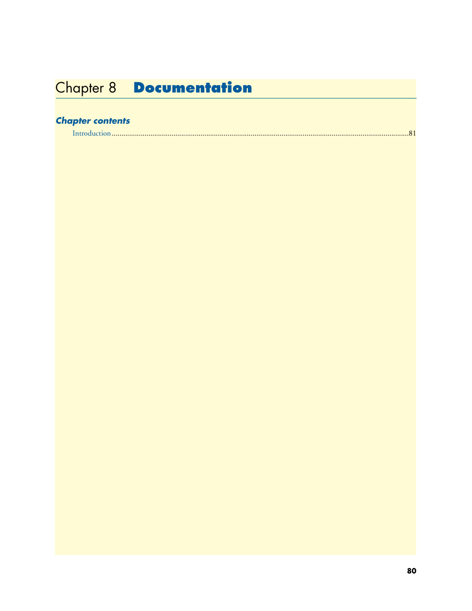 Chapter 8 documentation, Documentation, Chapter 8 | Patton electronic 4020 Series User Manual | Page 80 / 97