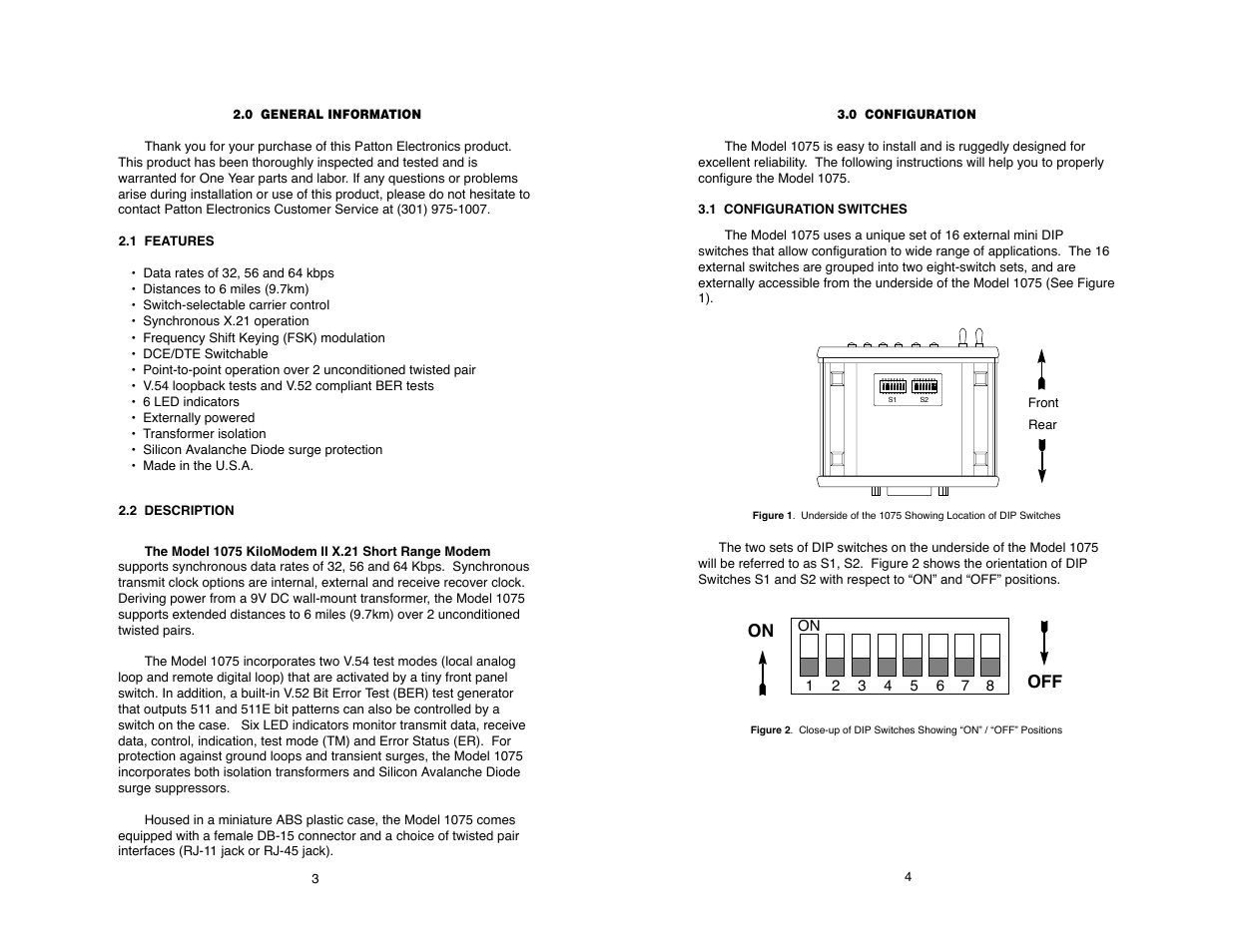 Patton electronic MODEL 1075 User Manual | Page 4 / 24