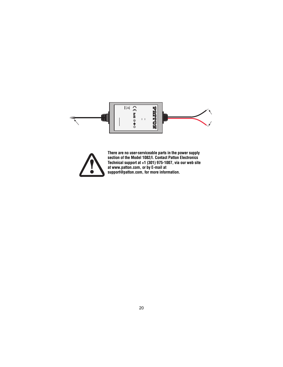 Dc power | Patton electronic 1082 User Manual | Page 20 / 28