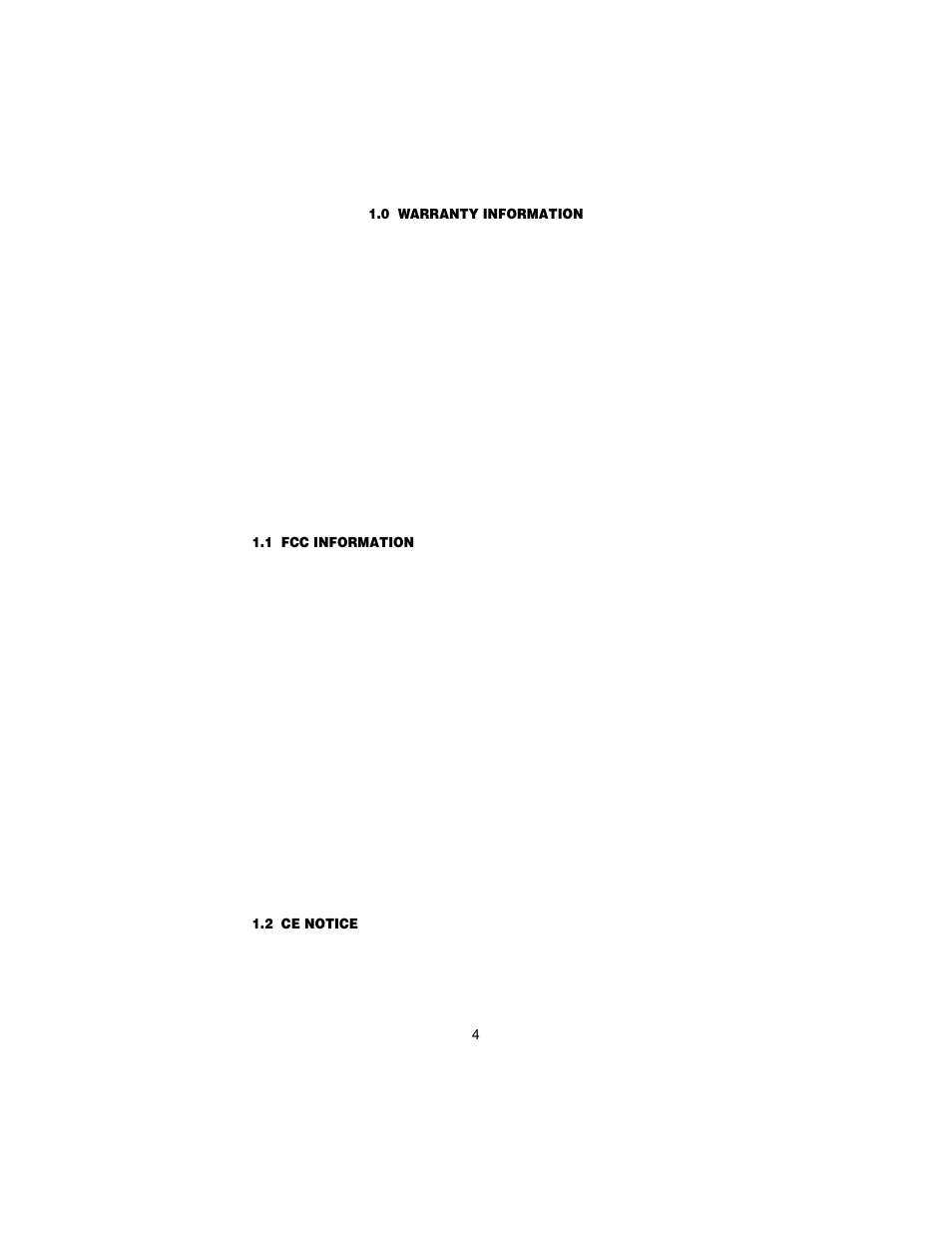 0 warranty information, 1 fcc information, 2 ce notice | Patton electronic 1082 User Manual | Page 4 / 28