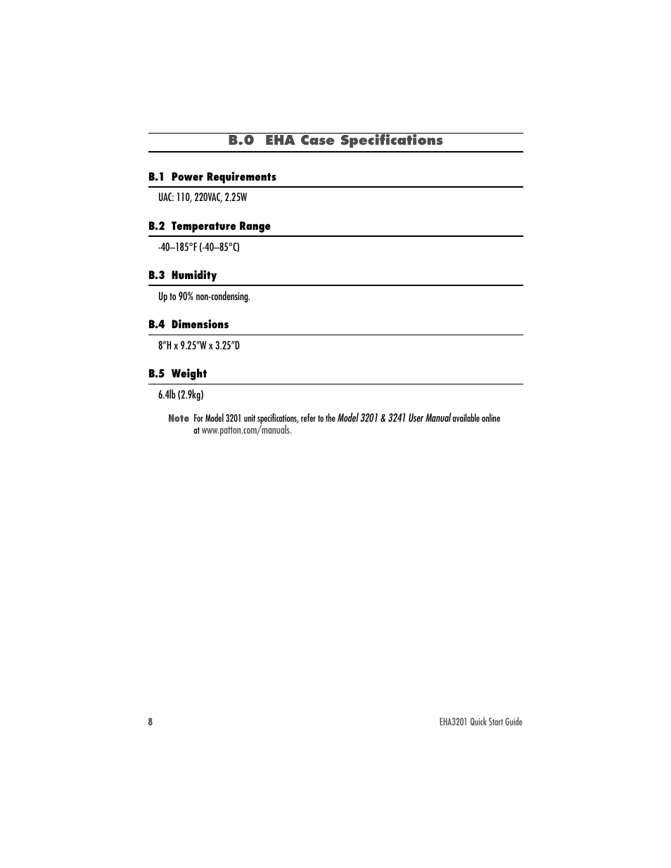 Patton electronic ENVIRONET EHA3201 User Manual | Page 8 / 16