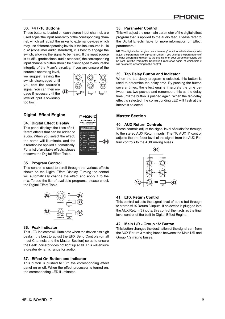 Phonic 17 User Manual | Page 9 / 19