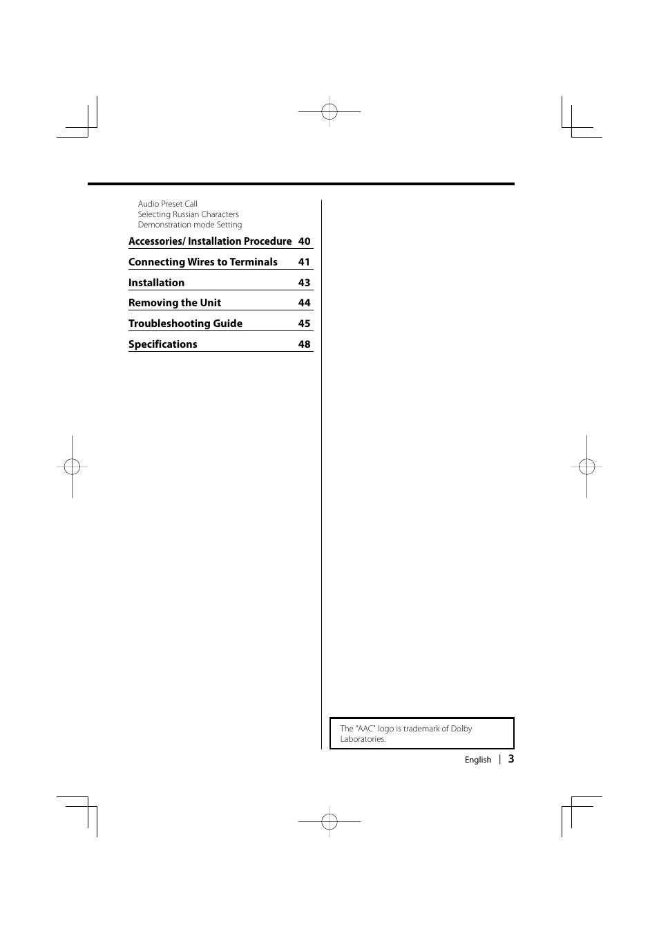 PhatNoise KDC-W707 User Manual | Page 3 / 48
