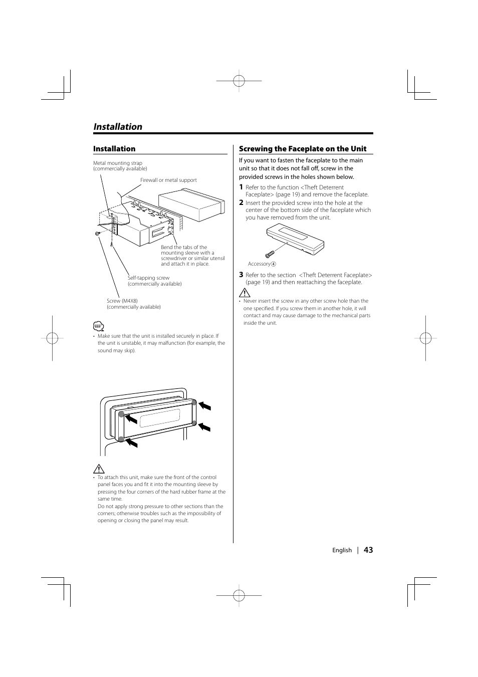 Installation | PhatNoise KDC-W707 User Manual | Page 43 / 48