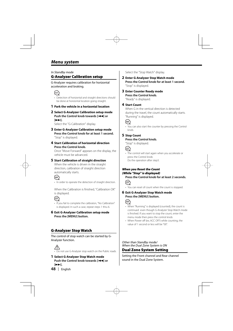 Menu system | PhatNoise XXV-01D User Manual | Page 48 / 68